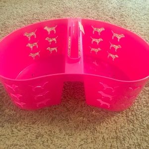 Pink shower caddy